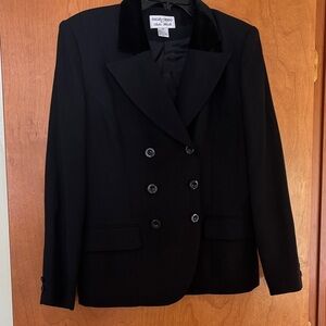 Focus 2000 Black Double-Breasted Blazer